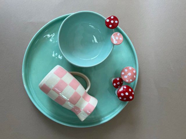 Combo cogumelos com jarrinho