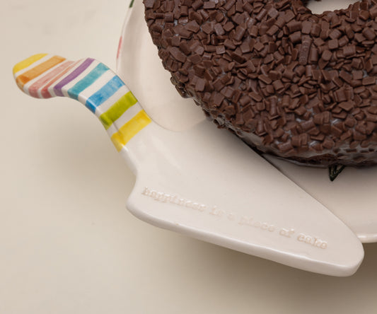 ESPATULA DE BOLO CERAMICA LISTRADA