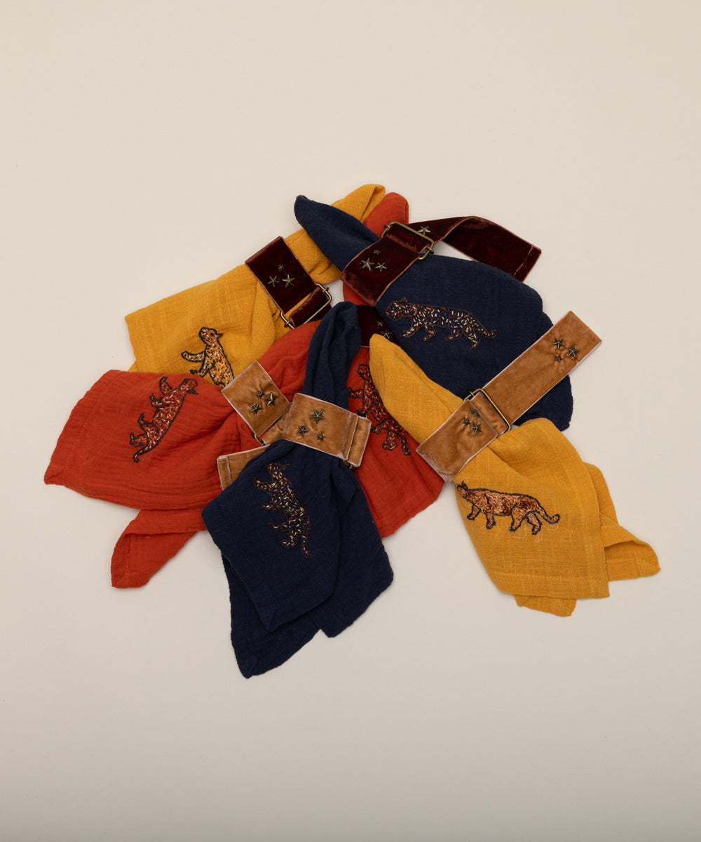 GUARDANAPOS LEOPARDO AZUL MARINHO 2