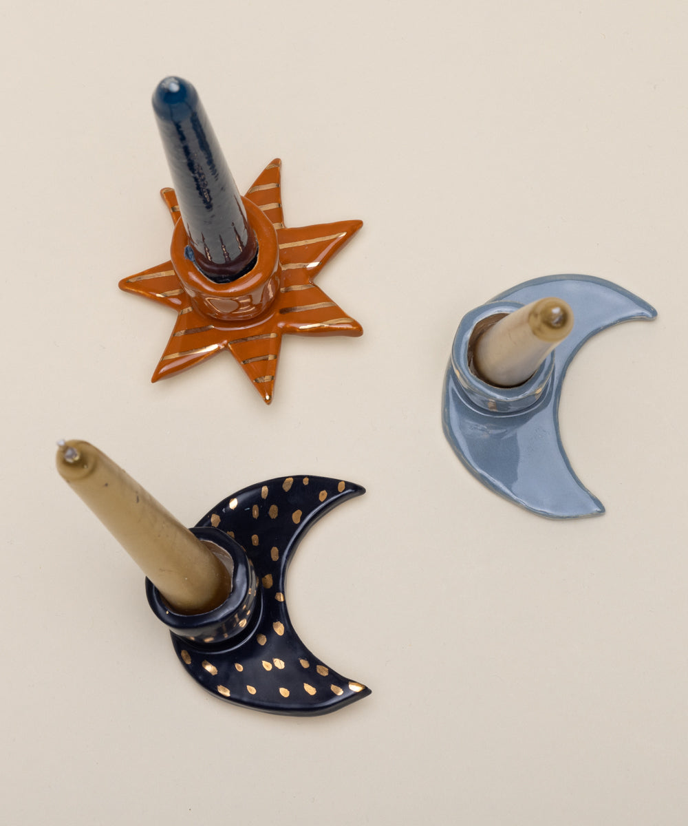 PORTA VELAS LUA AZUL CLARO 1