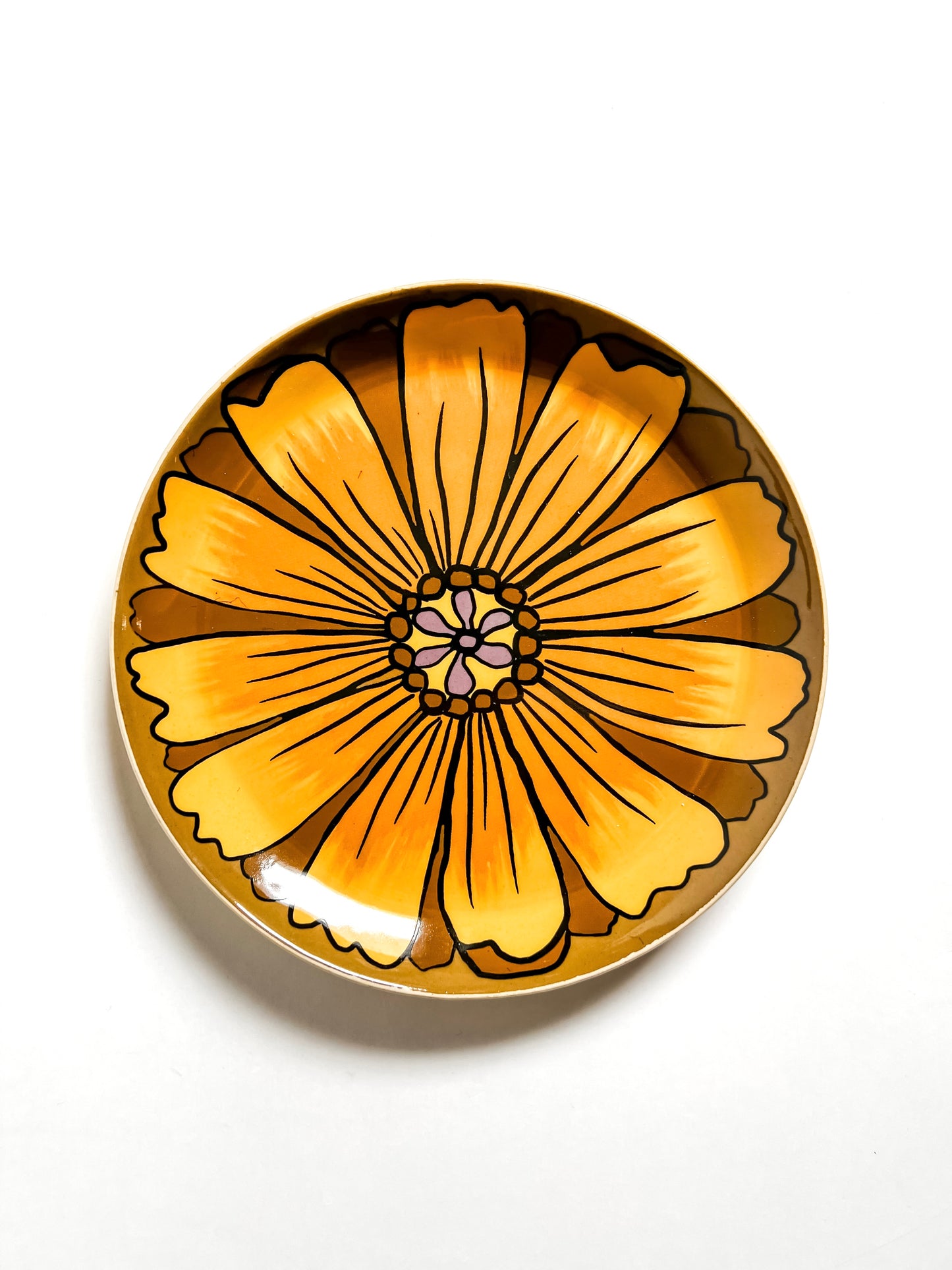 PRATO FLORES MARROM 2