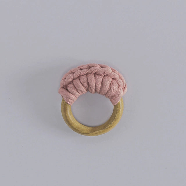 Porta guardanapo croche macrame rosa