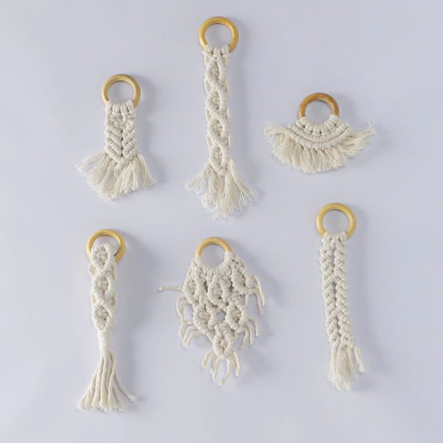 Porta guardanapo peace macrame