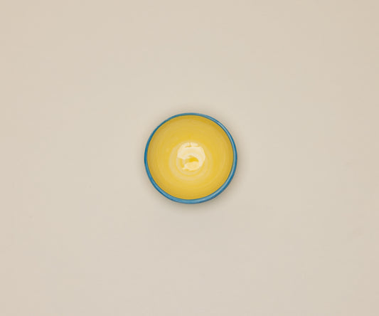 BOWL XADREZ PEQUENO AMARELO E AZUL