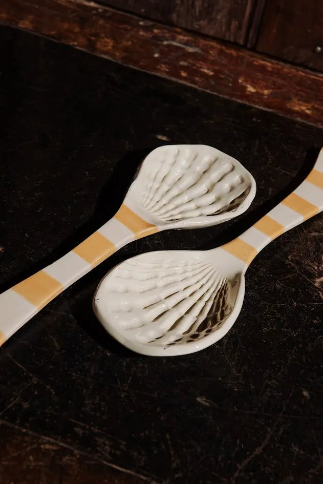 DUPLA DE COLHERES SERVIR CONCHAS