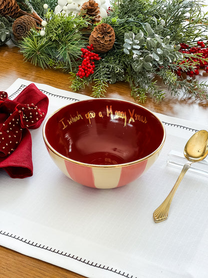 BOWL MÉDIO LISTRADO "WISH YOU"