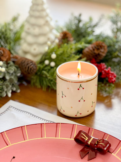 VELA CEREJA PINTADA À MÃO