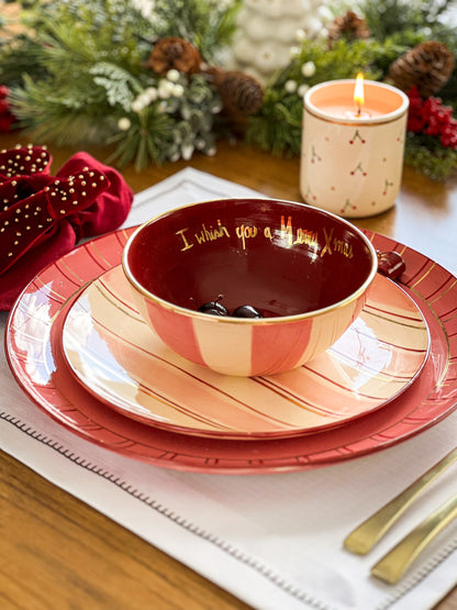 BOWL MÉDIO LISTRADO "WISH YOU"