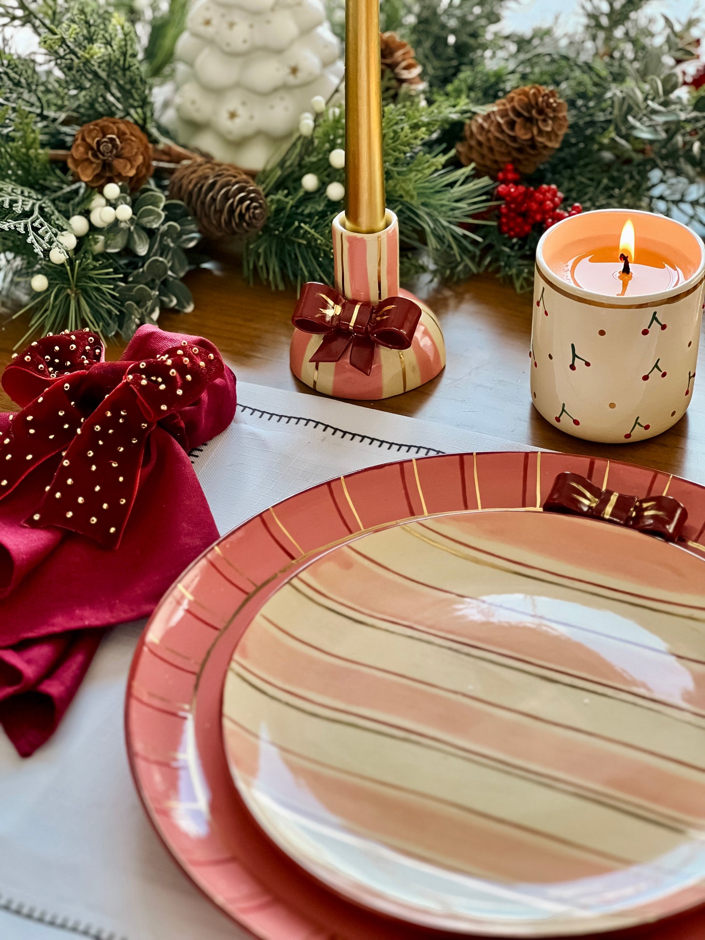 VELA CEREJA PINTADA À MÃO