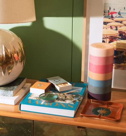 VELA GRANDE LISTRADA – DUAS OPÇÕES DE COR COMBINAÇÃO COM OITO CORES CADA –UNITÁRIO