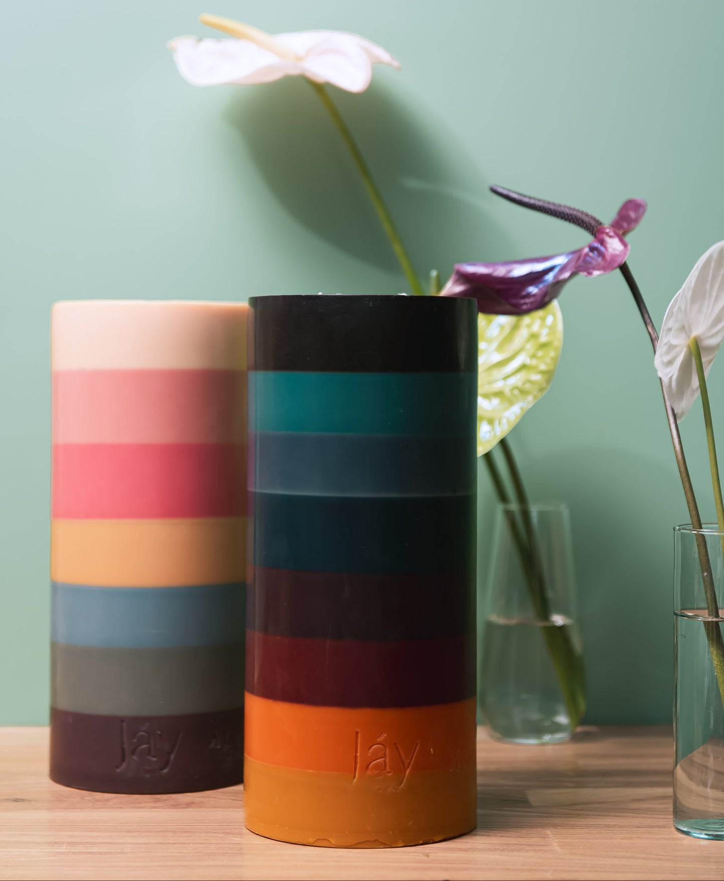 VELA GRANDE LISTRADA – DUAS OPÇÕES DE COR COMBINAÇÃO COM OITO CORES CADA –UNITÁRIO