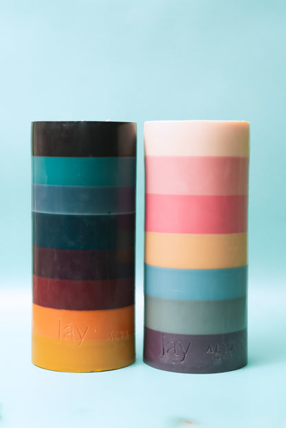 VELA GRANDE LISTRADA – DUAS OPÇÕES DE COR COMBINAÇÃO COM OITO CORES CADA –UNITÁRIO