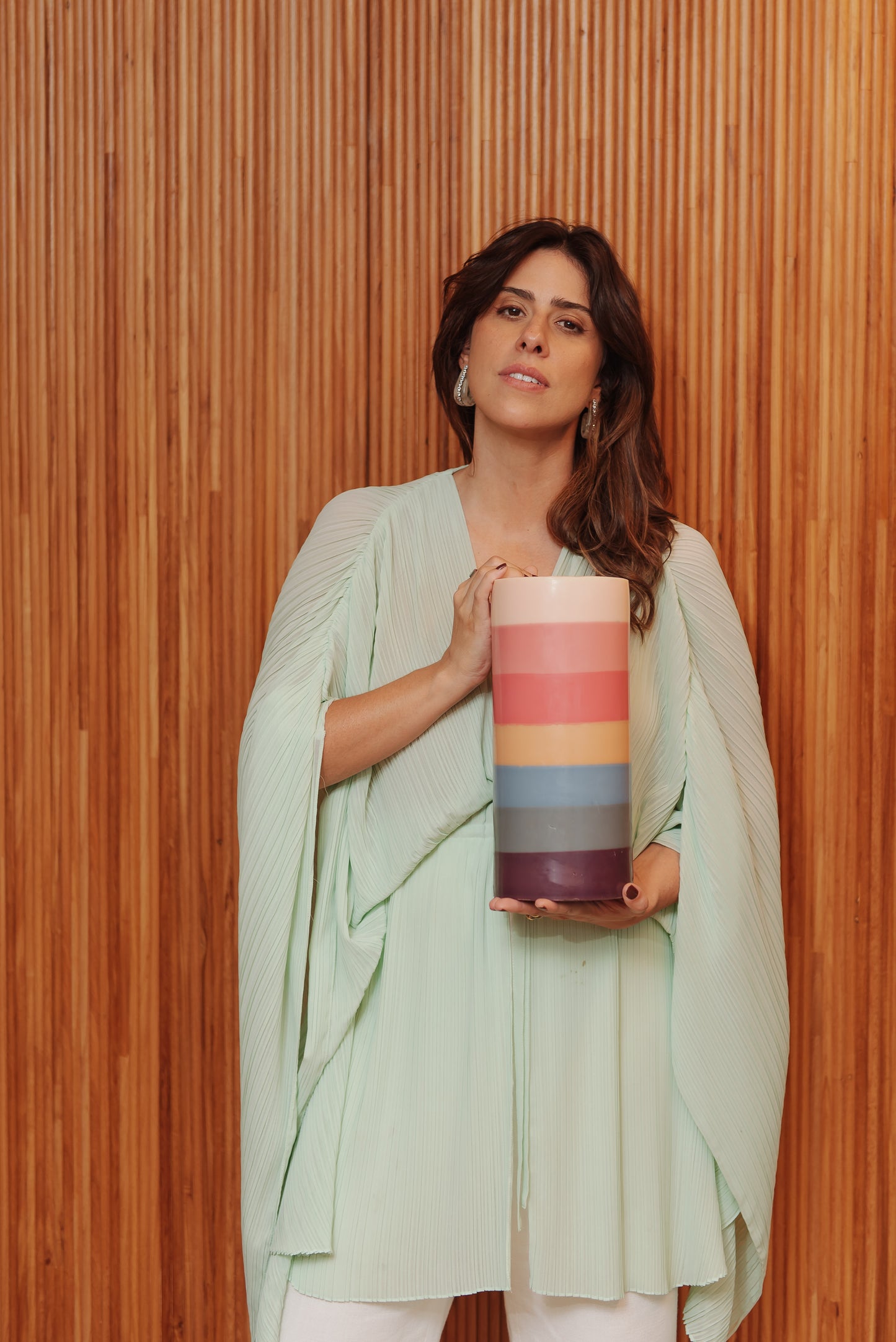 VELA GRANDE LISTRADA – DUAS OPÇÕES DE COR COMBINAÇÃO COM OITO CORES CADA –UNITÁRIO