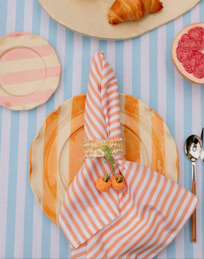 GUARDANAPO LISTRADO (4 PEÇAS) MANDARINE