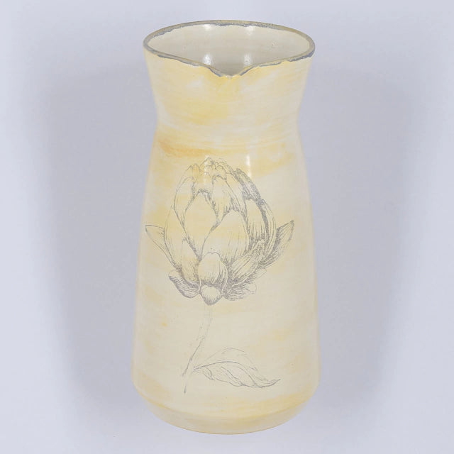 Jarra grande alcachofra em ceramica