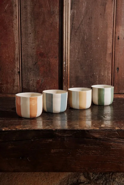 KIT COPOS CERÂMICA LISTRADOS – 4 CORES