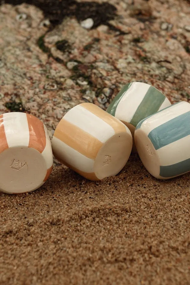 KIT COPOS CERÂMICA LISTRADOS – 4 CORES