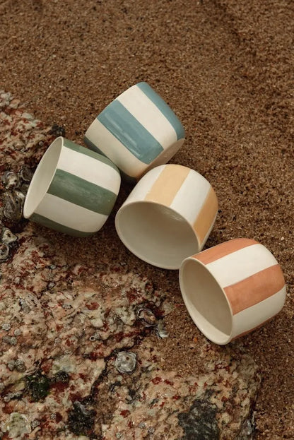 KIT COPOS CERÂMICA LISTRADOS – 4 CORES