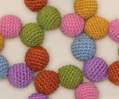 CONJUNTO PORTA GUARDANAPOS BOLINHAS CROCHÊ COLORIDO ( 4 UNIDADES)