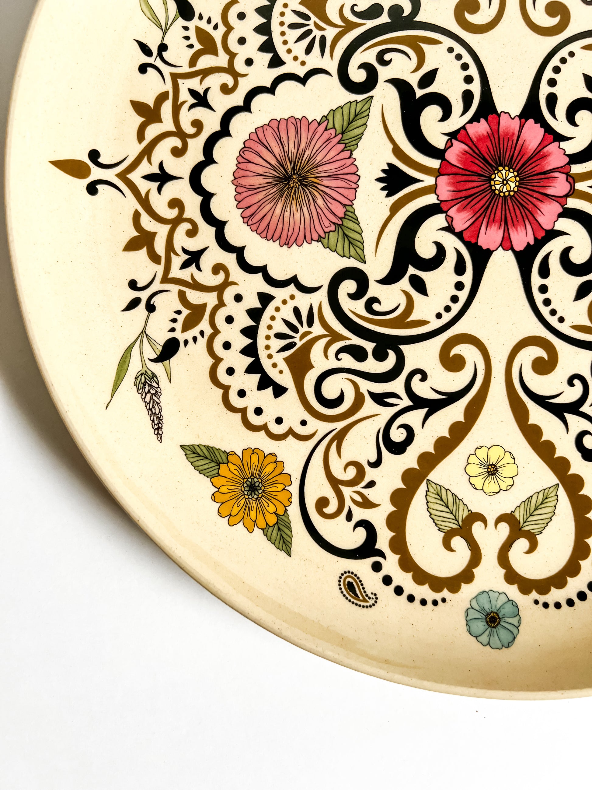 PRATO SERVIR REDONDO BANDANA FLORAL 2