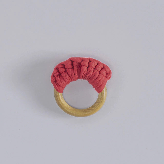 Porta guardanapo croche macrame vermelho