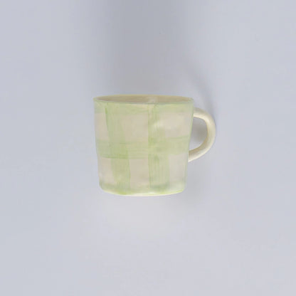 Caneca vichy verde em cerâmica - 1 unidade