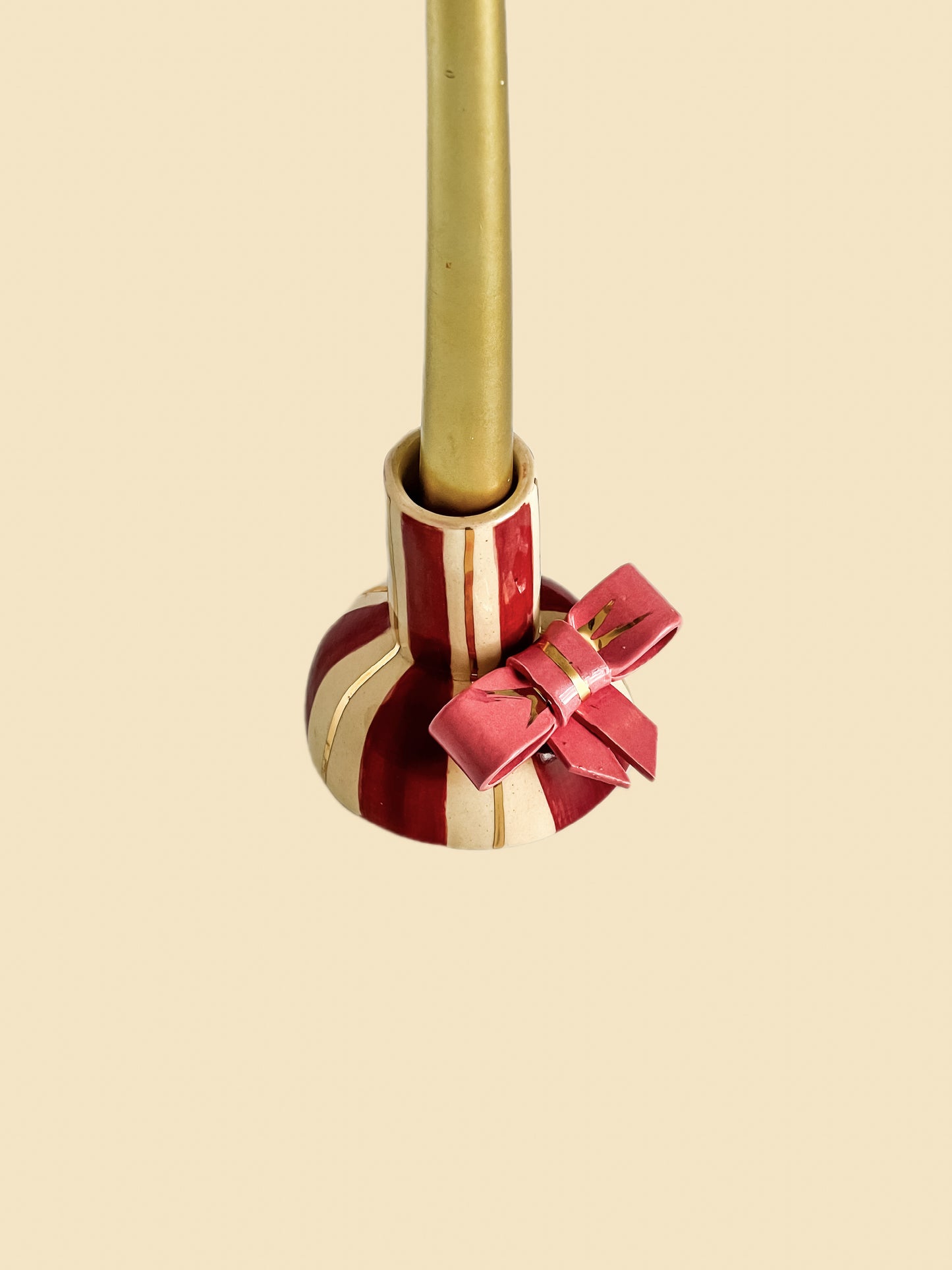 CASTIÇAL LAÇO ROSA