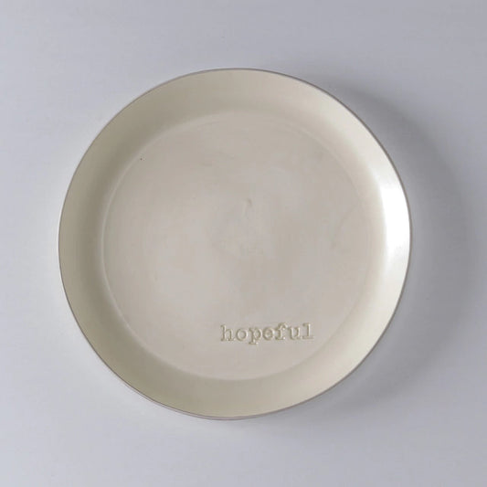 Prato raso palavras hopeful - 1 unidade