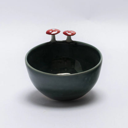 Bowl 12cm cogumelo - verde escuro