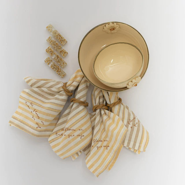 Combo amarelo + bowls margarida